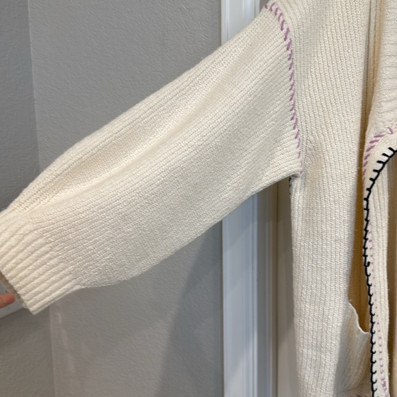 Anthropologie Collared Whipstitch Open Cardigan Sweater, 2X, NWT - Picture 8 of 12